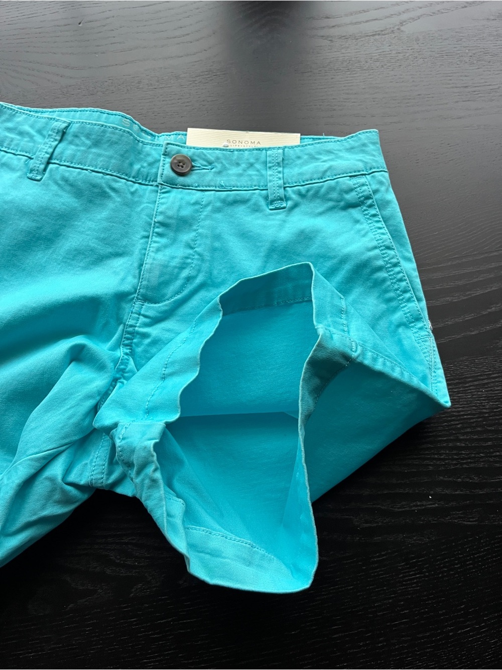 Sonoma Goods for Life (Original $30) Teal Everyday Chino Shorts Size 4 - Picture 11 of 16